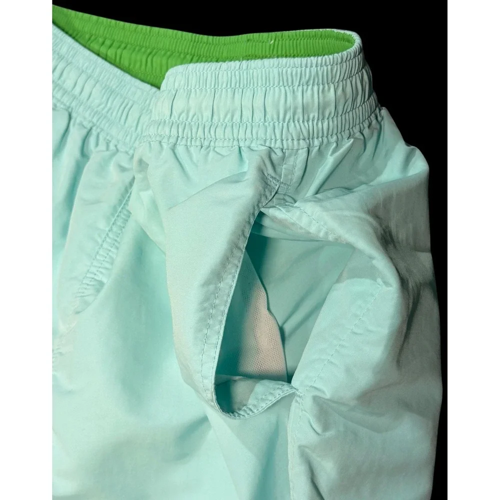 Polo Ralph Lauren Men's Teal Green Mesh Lined Swim Trunks Mid Rise Drawstring M